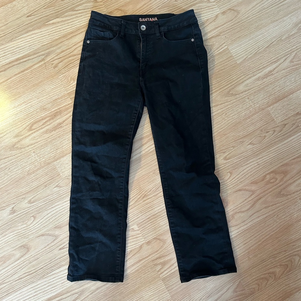 Santana Women's Classic Black Straight Leg Jeans